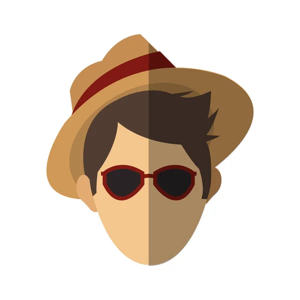 Diseño de hombre turístico aislado — Vector de stock