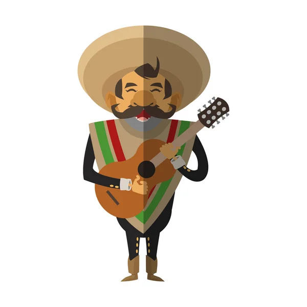 격리 된 멕시코 남자 디자인 — 스톡 벡터