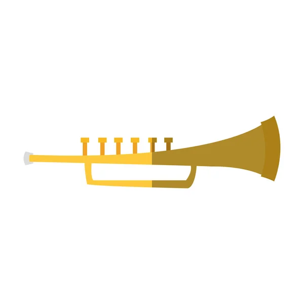 Diseño de instrumento de trompeta aislado — Vector de stock