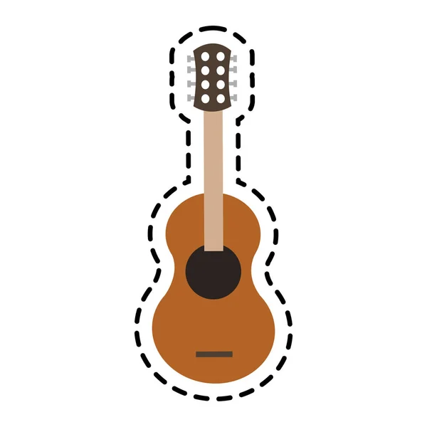 Изолированный дизайн гитарных инструментов — стоковый вектор