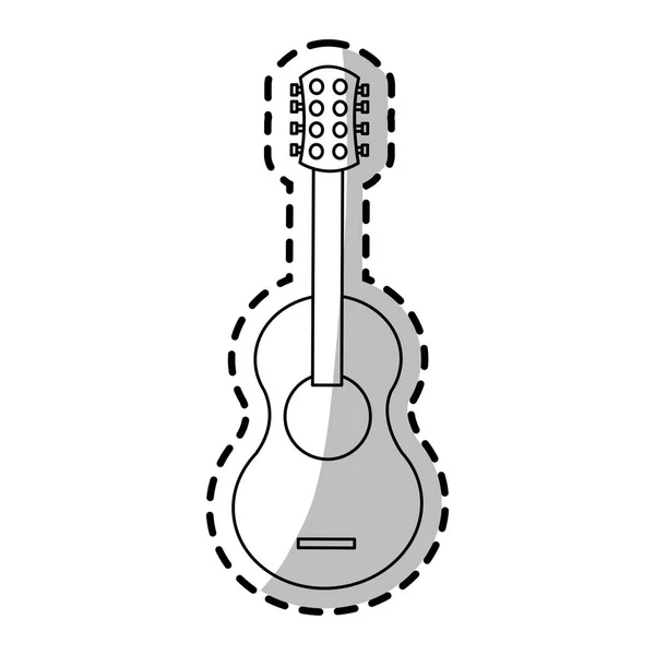 Isolated guitar instrument design — Stock Vector