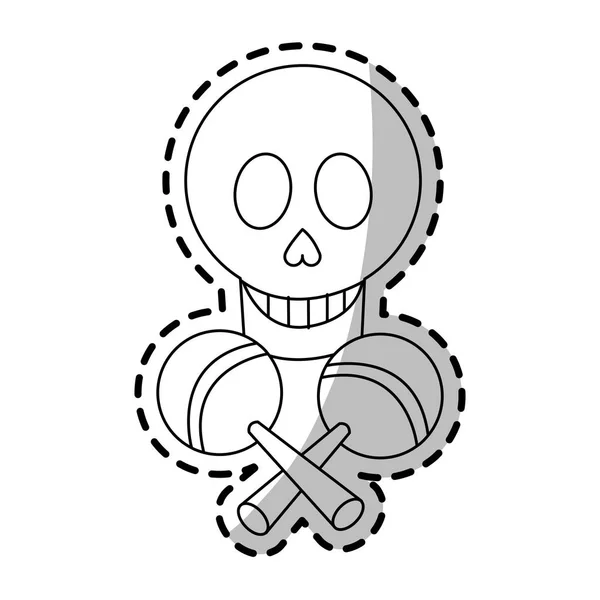 Isoliertes mexikanisches Totenkopf-Design — Stockvektor