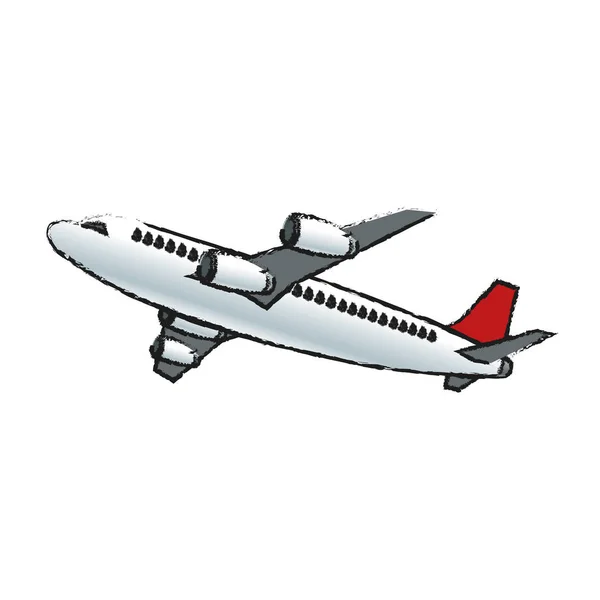 Conception d'avion isolé — Image vectorielle