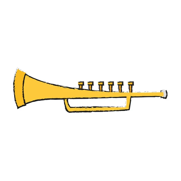 Conception isolée d'instruments de trompette — Image vectorielle