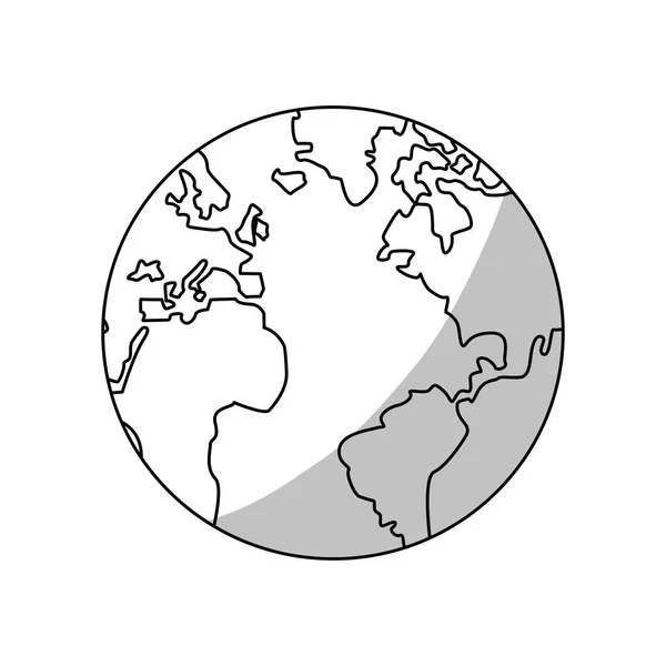 孤立的地球球体设计 — 图库矢量图片
