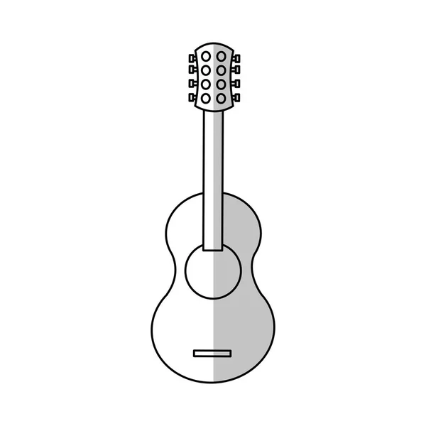 Diseño de instrumento de guitarra aislado — Vector de stock