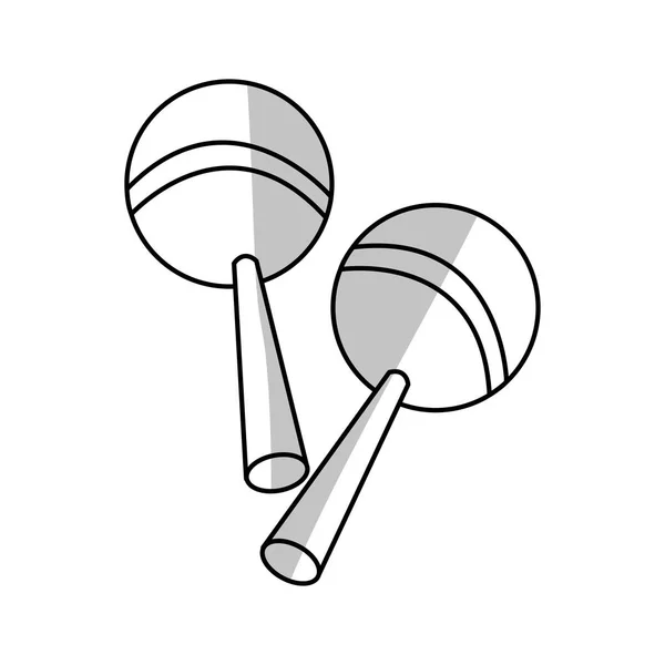 Diseño de instrumentos de maraca aislada — Vector de stock