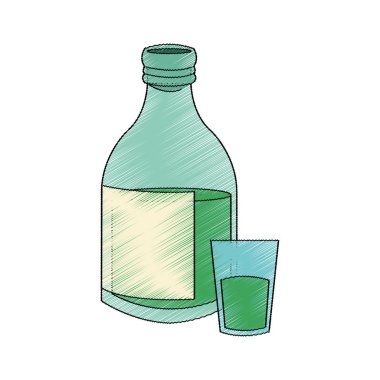 İzole Meksika tekila tasarım