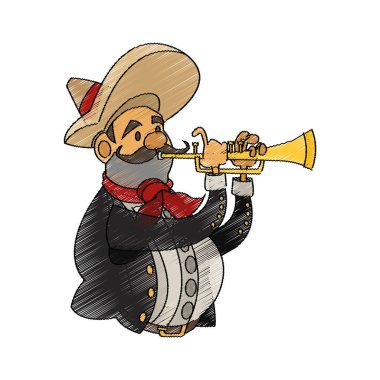 İzole Meksika adam tasarım