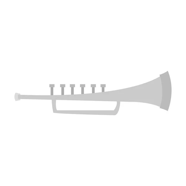 Diseño de instrumento de trompeta aislado — Vector de stock