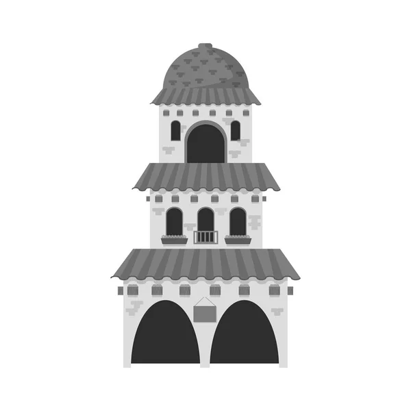 Diseño de edificio mexicano aislado — Archivo Imágenes Vectoriales