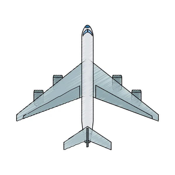 격리 된 비행기 디자인 — 스톡 벡터