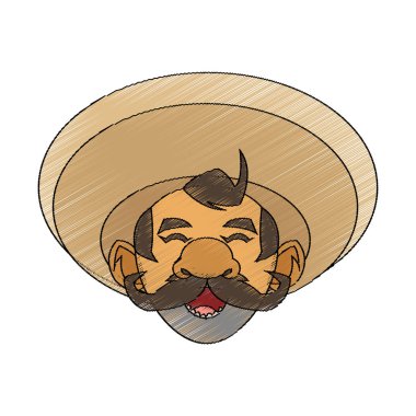 İzole Meksika adam tasarım