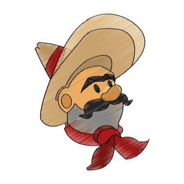 İzole Meksika adam tasarım