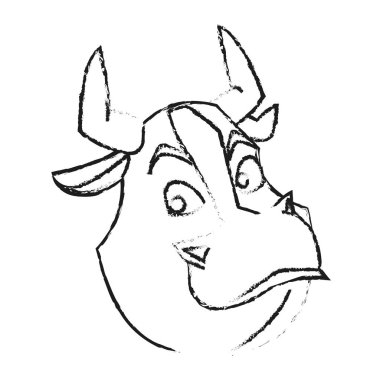 İzole boğa karikatür tasarım