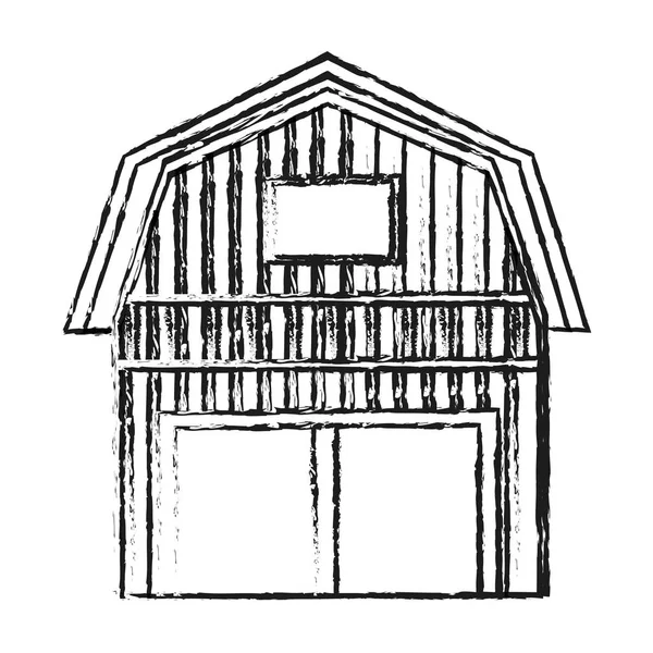 Conception isolée de bâtiments agricoles — Image vectorielle