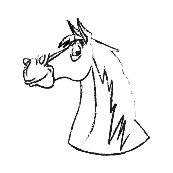 Kreskówka na białym tle konia — Wektor stockowy