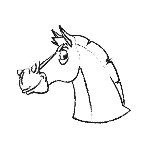 Diseño de dibujos animados de caballos aislados — Vector de stock