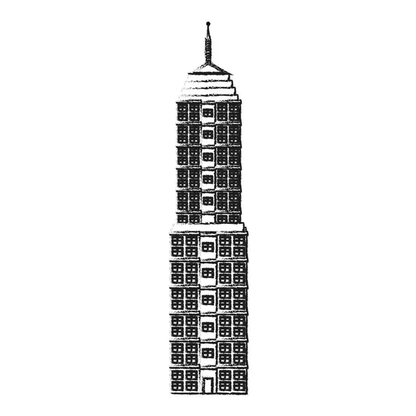 Απομονωμένη Πύργος κτίριο σχεδιασμό iicon — Διανυσματικό Αρχείο