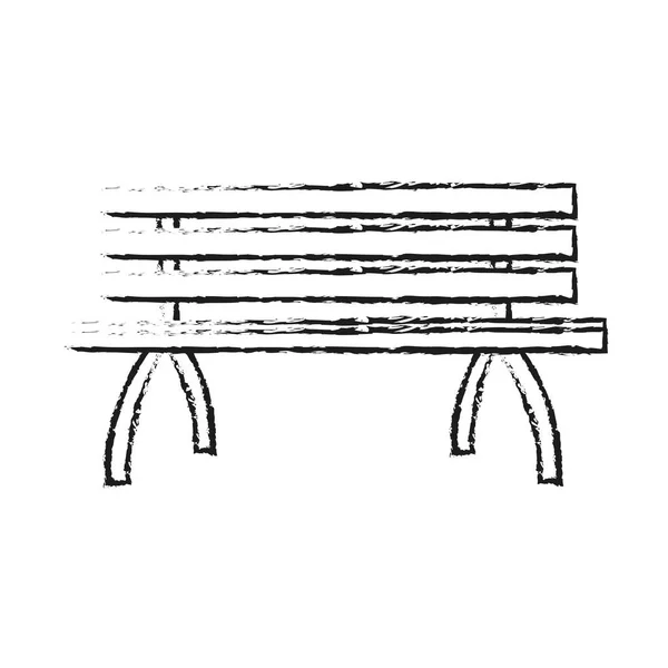 孤立的长凳上的公园设计 — 图库矢量图片