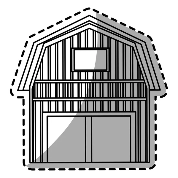 Conception isolée de bâtiments agricoles — Image vectorielle