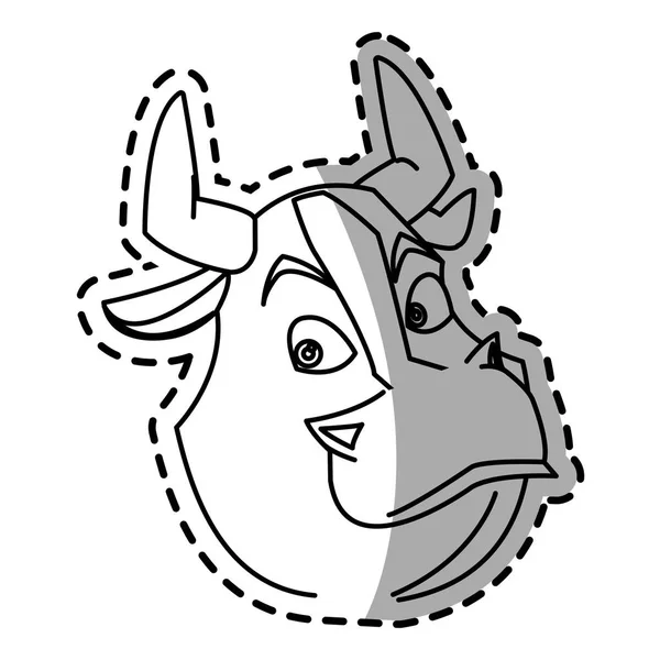Isolato disegno cartone animato toro — Vettoriale Stock