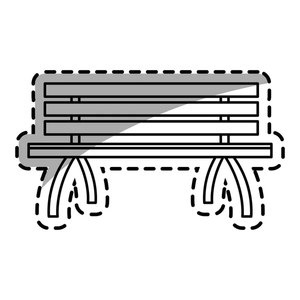 公園設計の分離のベンチ — ストックベクタ