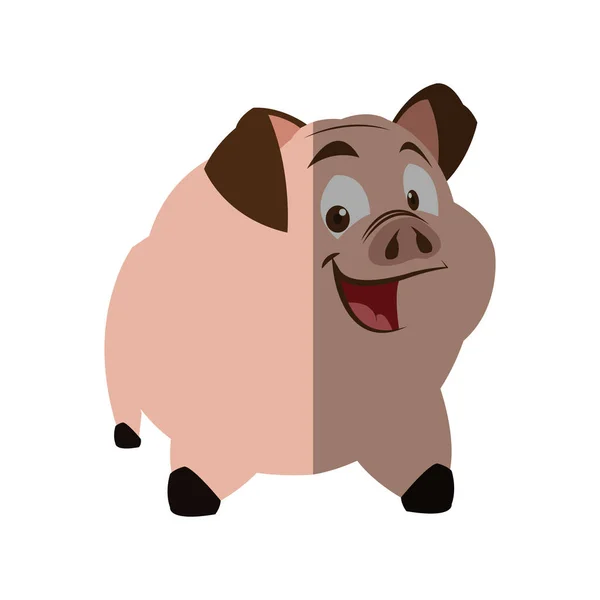 Isolated pork cartoon design — Stock Vector