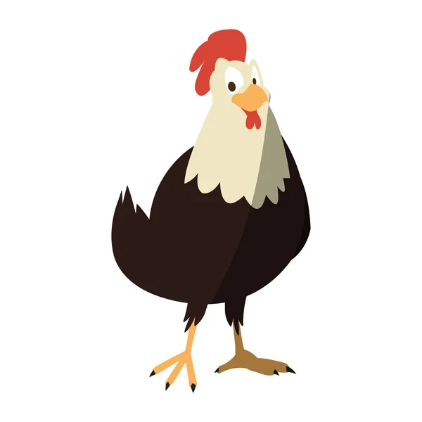 Diseño de dibujos animados de pollo aislado — Archivo Imágenes Vectoriales