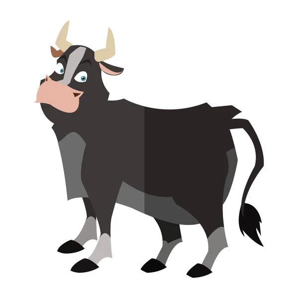 Geïsoleerde koe cartoon design — Stockvector