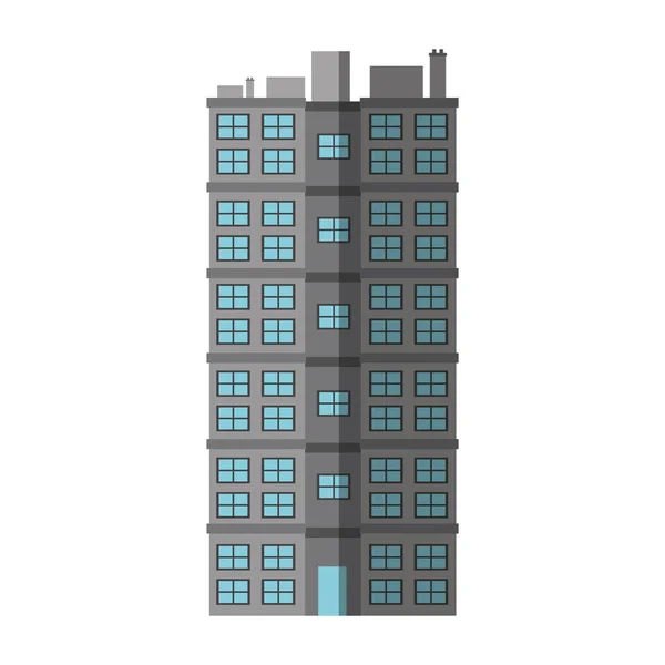 Geïsoleerde toren bouwontwerp — Stockvector