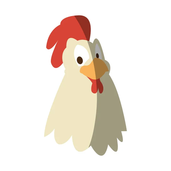 Isolato disegno cartone animato pollo — Vettoriale Stock