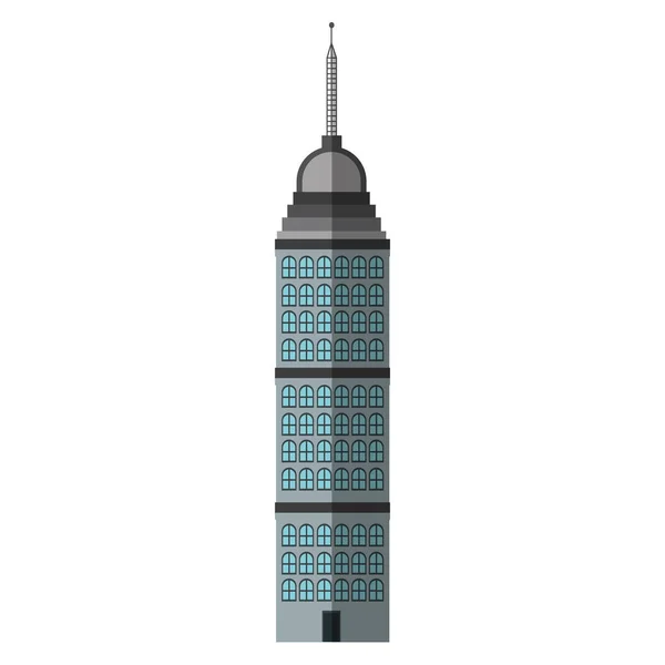 Απομονωμένη Πύργος κτίριο σχεδιασμός — Διανυσματικό Αρχείο