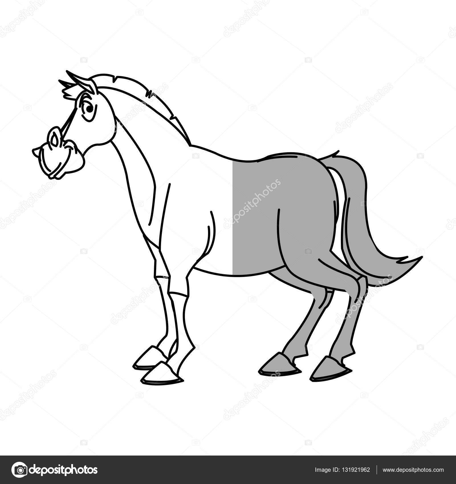 Cavalo de cowboy de desenhos animados - isolado - ilustração para crianças  Ilustração por ©illustrator_hft #135991014