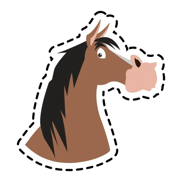 Изолированный дизайн лошадей — стоковый вектор
