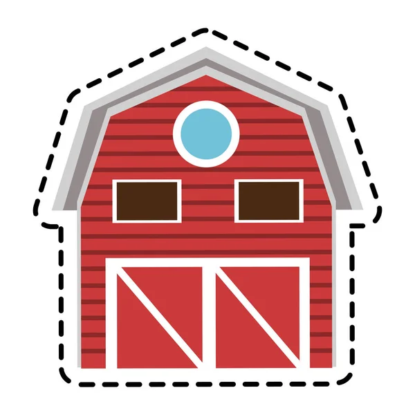 Isolated farm building design — Stock Vector