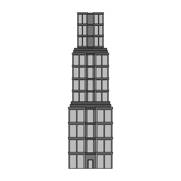 隔離されたタワー建築設計 — ストックベクタ