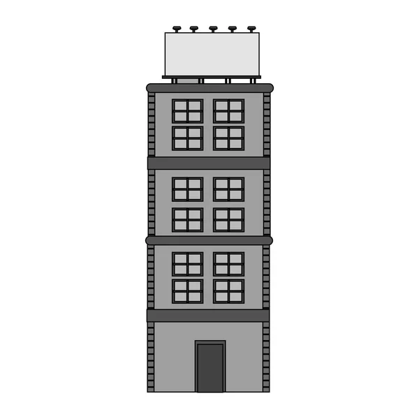 Geïsoleerde toren bouwontwerp — Stockvector