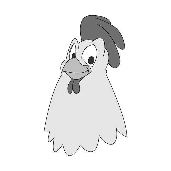 Diseño de dibujos animados de pollo aislado — Vector de stock