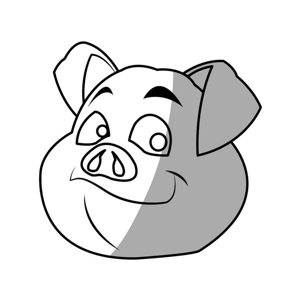 Isolierte Schweinefleisch Cartoon-Design — Stockvektor