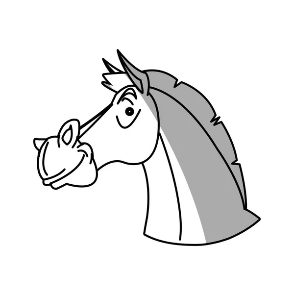 Conception isolée de dessin animé de cheval — Image vectorielle