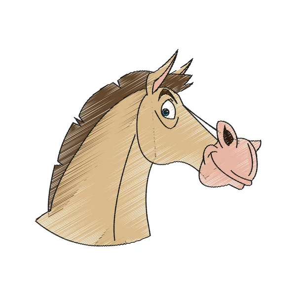 Дизайн ізольованих коней мультфільмів — стоковий вектор