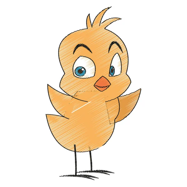 Diseño de dibujos animados de pollo aislado — Vector de stock