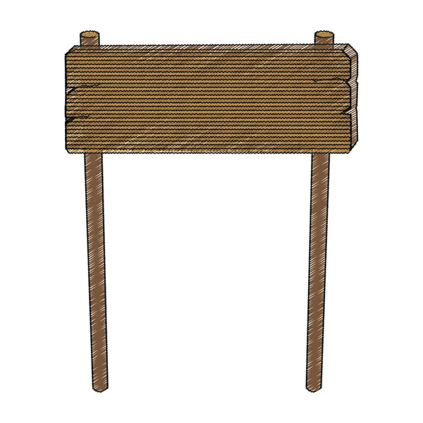 Ізольований дерев'яний дорожній знак дизайн — стоковий вектор