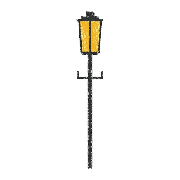 Isolierte Lampe der Parkgestaltung — Stockvektor