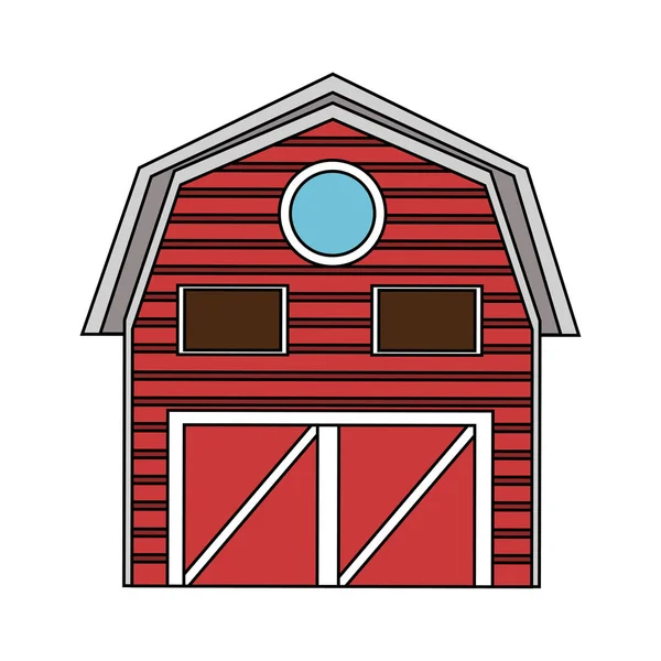 Conception isolée de bâtiments agricoles — Image vectorielle