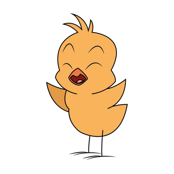 Diseño de dibujos animados de pollo aislado — Vector de stock