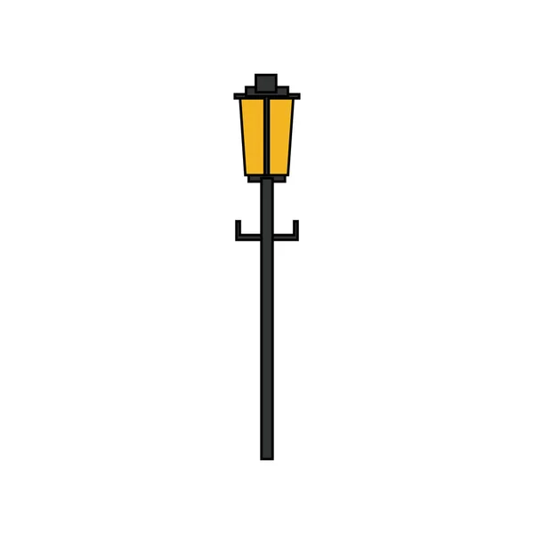 Lámpara aislada de diseño de parque — Archivo Imágenes Vectoriales