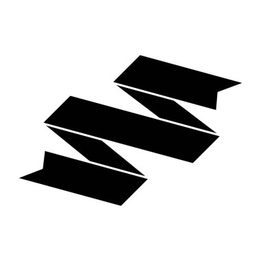 siluet siyah kurdele afiş simgesi