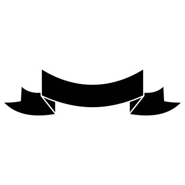 siluet siyah kurdele afiş simgesi